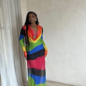 Candy cowl neck maxi