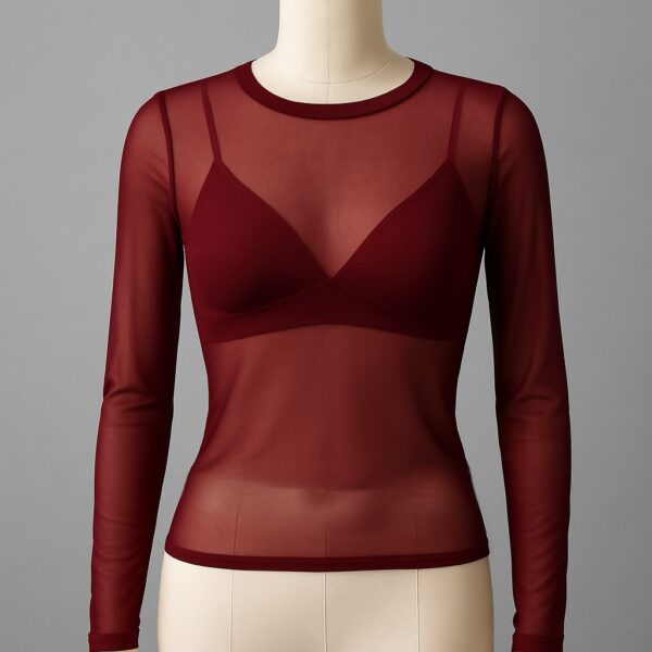 Plain mesh top high neck - Image 2