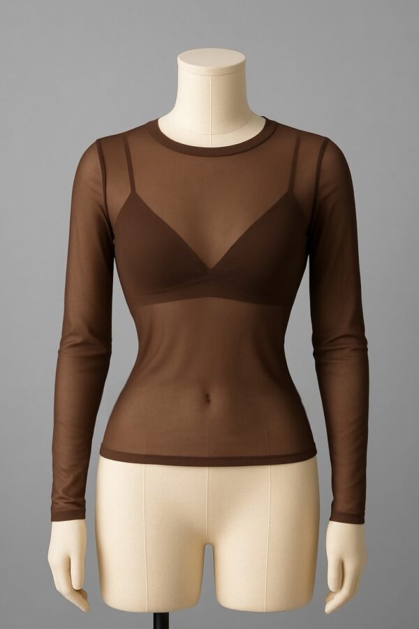Plain mesh top high neck - Image 3