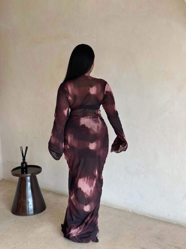 Claret maxi (brown print ) - Image 2