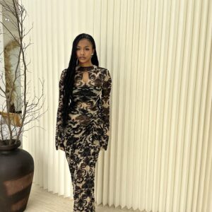 Claret maxi - beige baroque