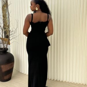 Victoria Frill Evening Dress