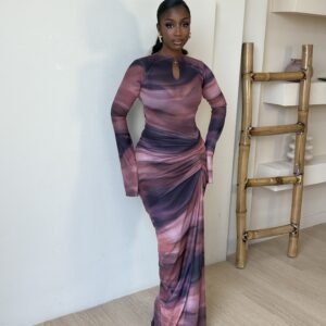 Claret Maxi - Nude Swirl